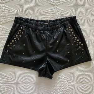 faux leather shorts xl